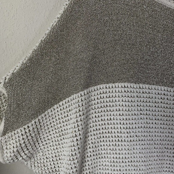 Cache Metallic Knit Short Sleeve Sweater - Picture 3 of 4